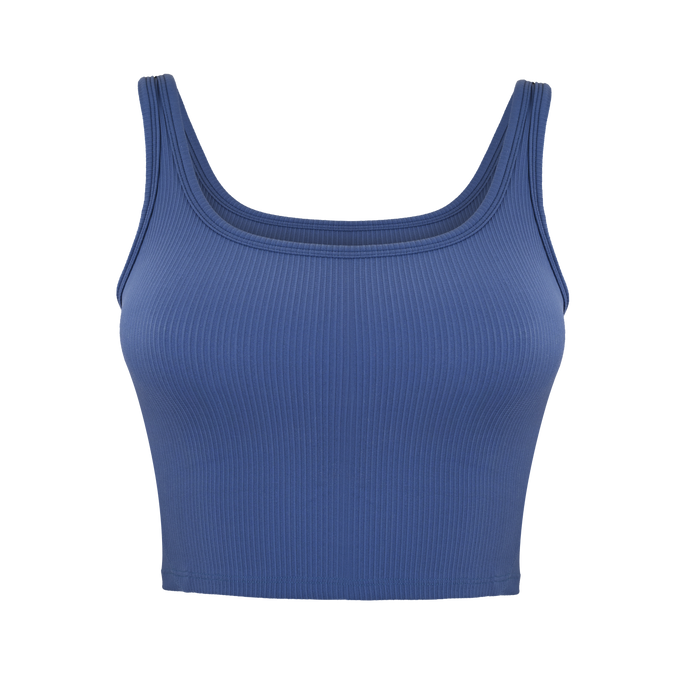 'On The Go' Box Cut Tank - BLUE