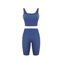 'On The Go' Box Cut Tank - BLUE