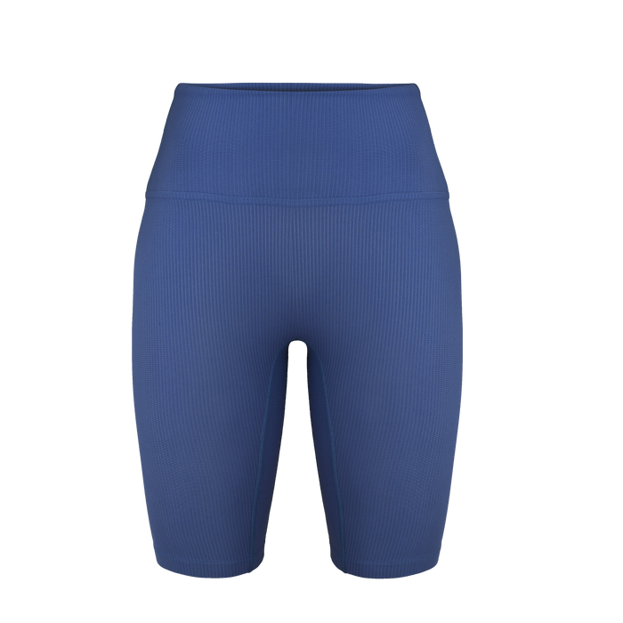 'On The Go' High Rise Shorts - BLUE