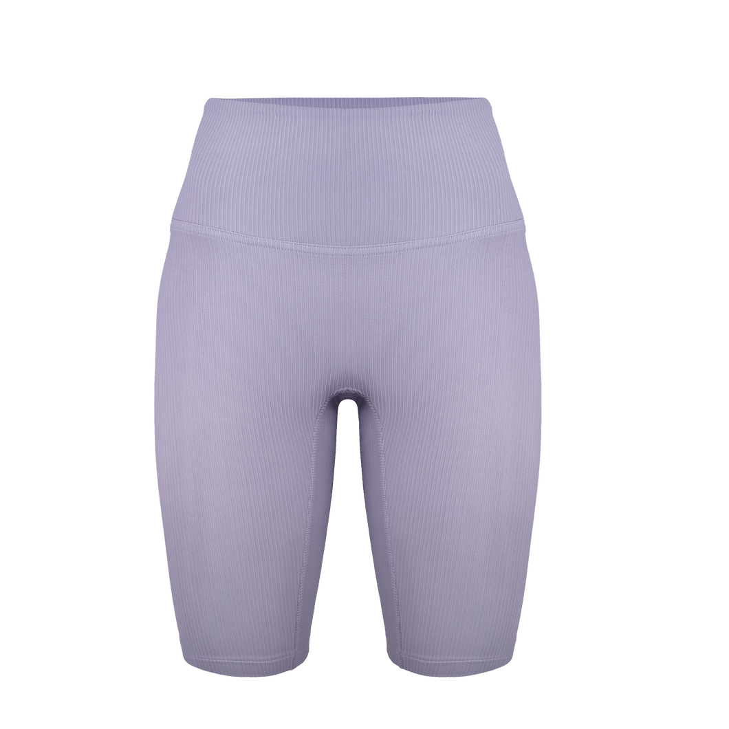 'On The Go' High Rise Shorts - LAVENDER GREY