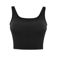 'On The Go' Box Cut Tank - BLACK