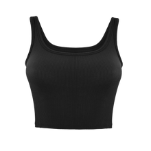 Load image into Gallery viewer, &#39;On The Go&#39; Box Cut Tank - BLACK
