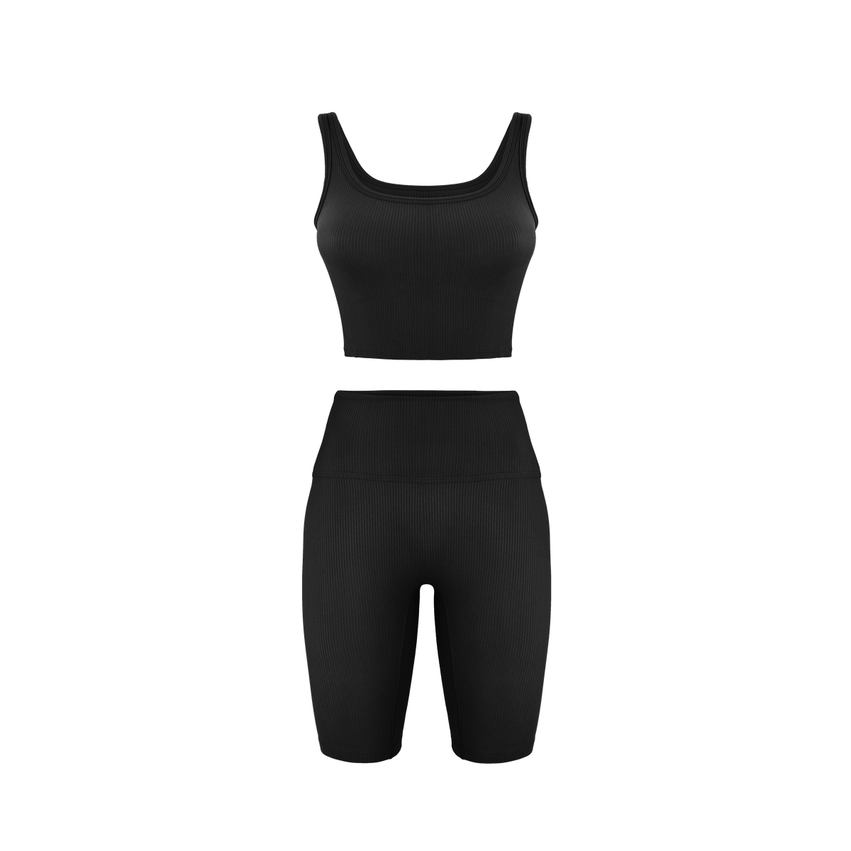 'On The Go' Box Cut Tank - BLACK