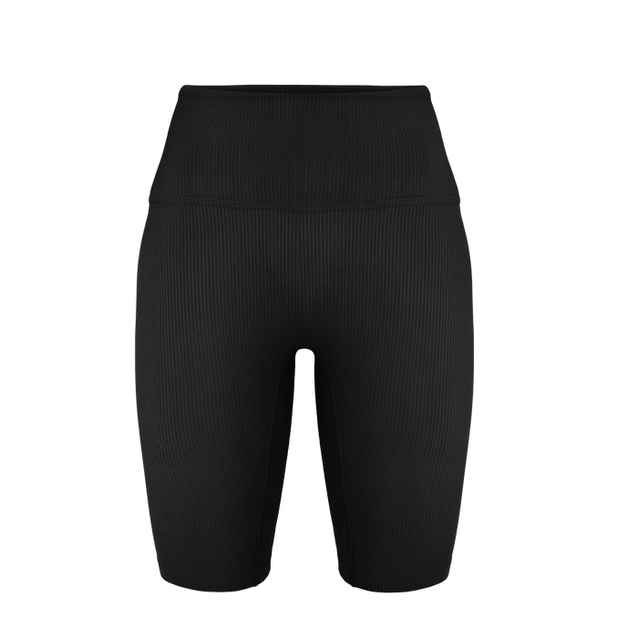 'On The Go' High Rise Shorts - BLACK